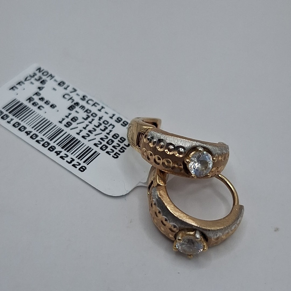 ARETES PAR ORO 14 K 3.6 GRMS (SEMINUEVO)