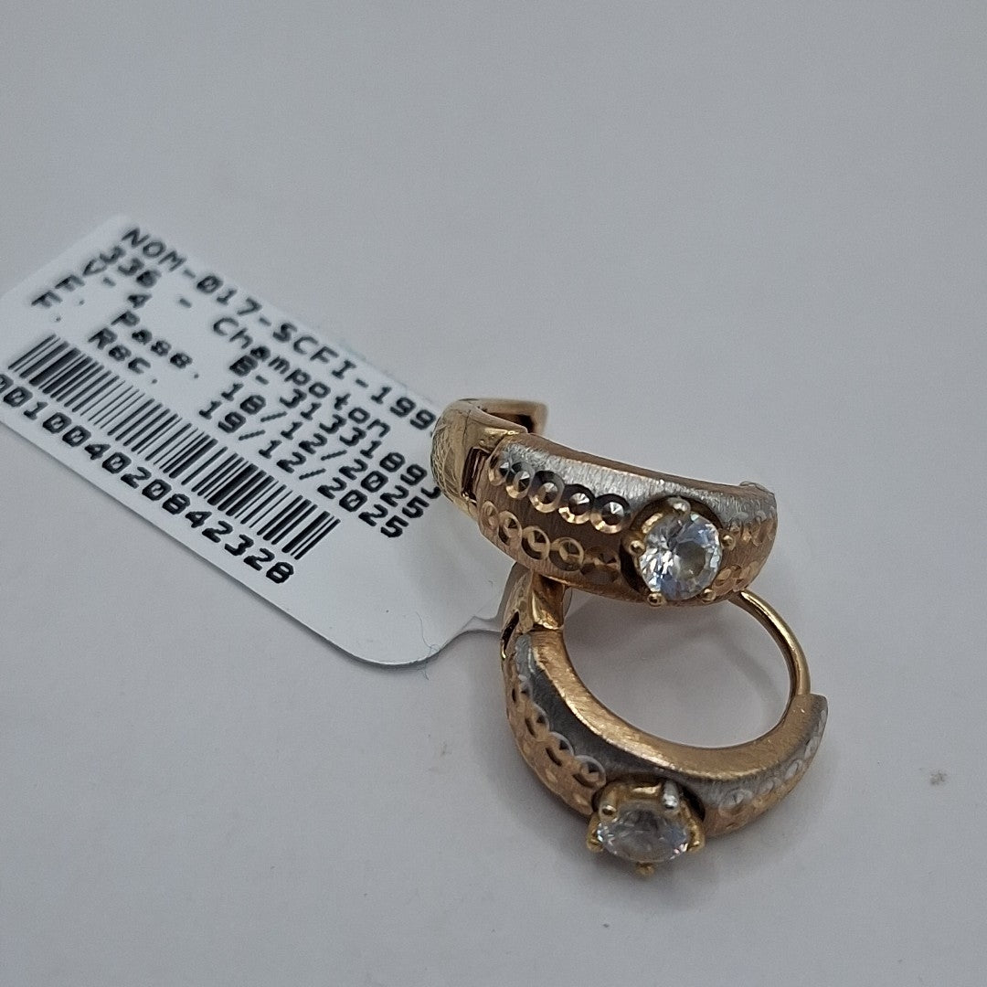 ARETES PAR ORO 14 K 3.6 GRMS (SEMINUEVO)