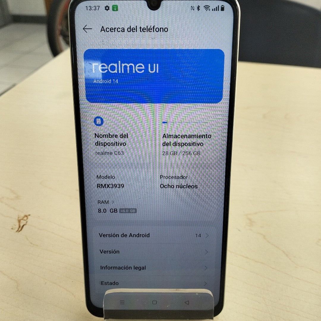 CELULAR REALME C63 RMX3939 (2024) 256 GB 8 GB RAM (SEMINUEVO)
