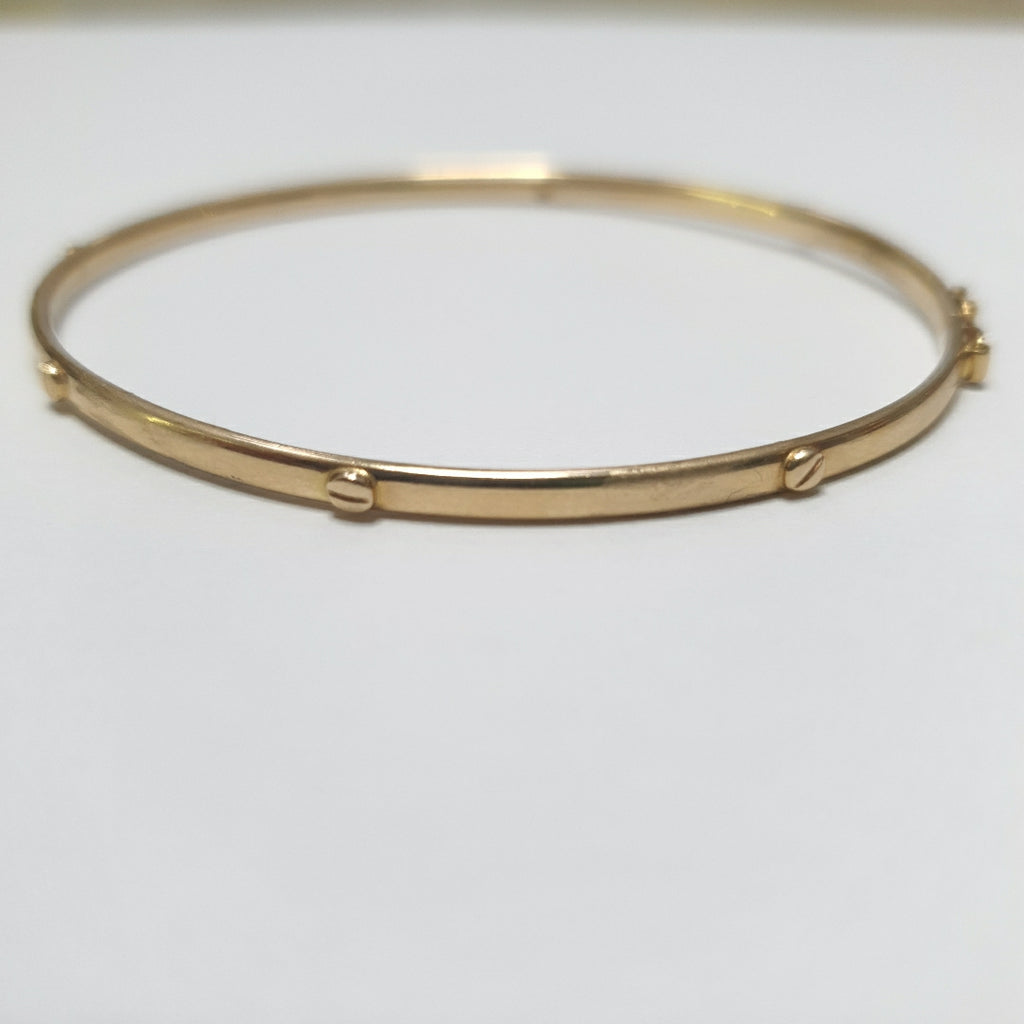 PULSERA RIGIDA ORO 14 K 4.3 GRMS (SEMINUEVO)