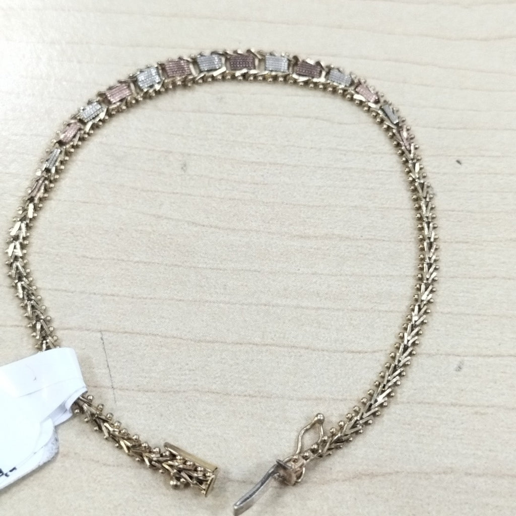 K1 7,90 GRMS 14 K ESPECIFICACIONES COMPLEMENTARIAS PULSERA ORO COMBINADO (SEMINUEVO)