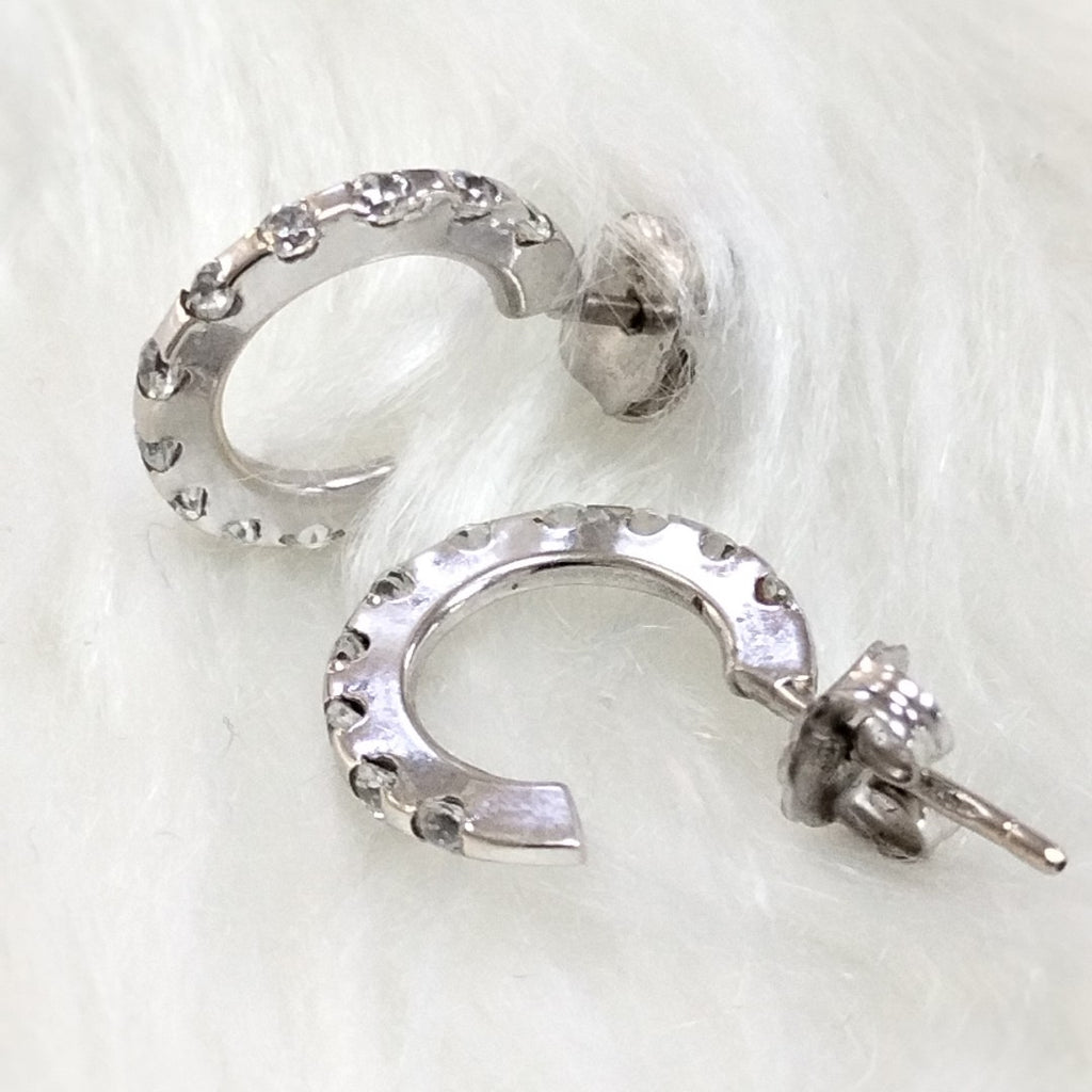 ARETES PAR ORO, ORO BLANCO 14 K 2 GRMS (SEMINUEVO)