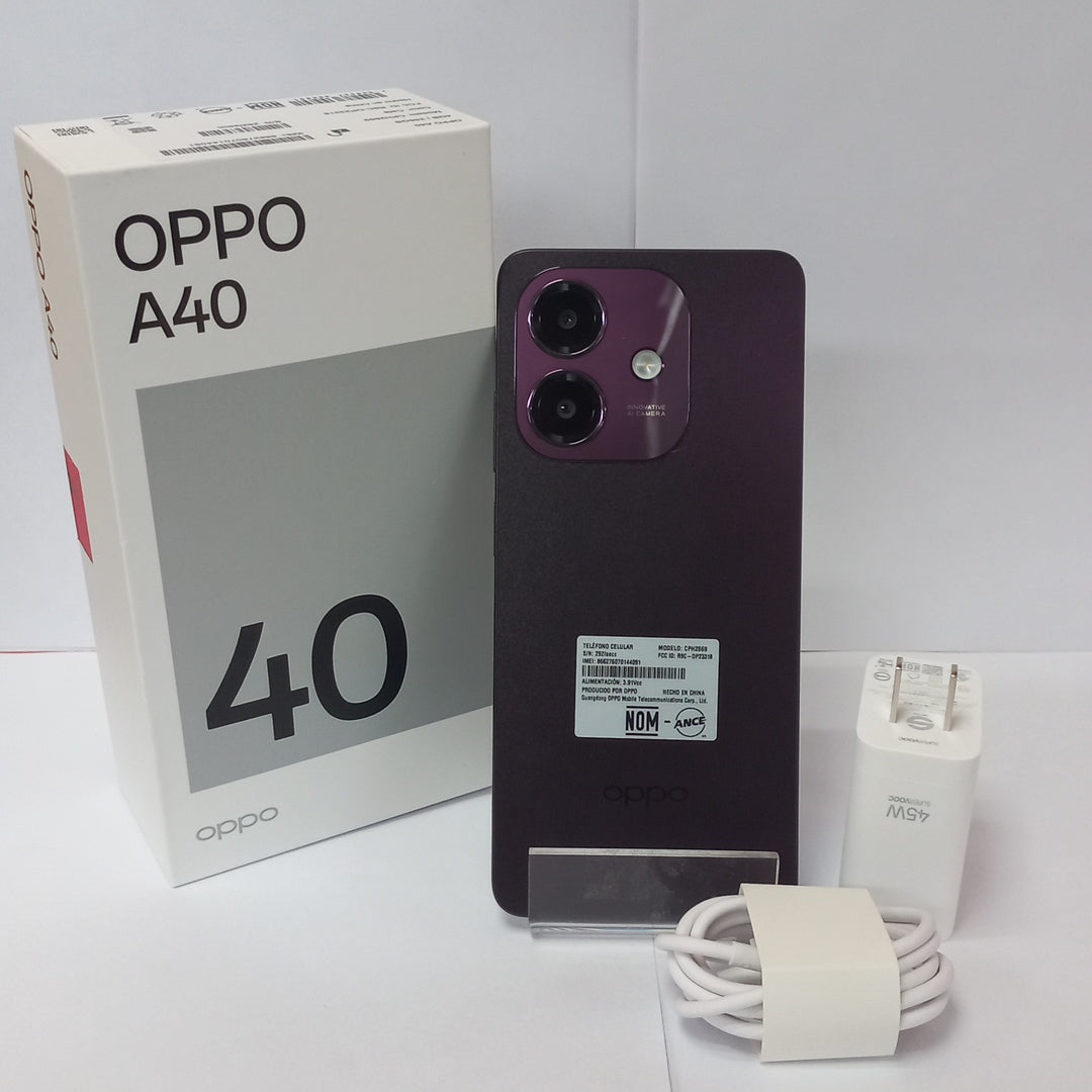 CELULAR OPPO  A40 CPH2669 (2024) 256 GB 4 GB RAM (SEMINUEVO)
