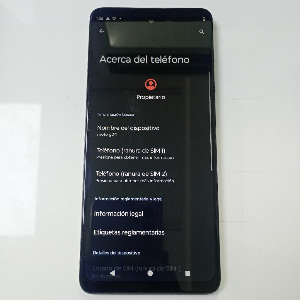 CELULAR MOTOROLA MOTO G24 XT2423-1 (2024) 128 GB 4 GB RAM (SEMINUEVO)