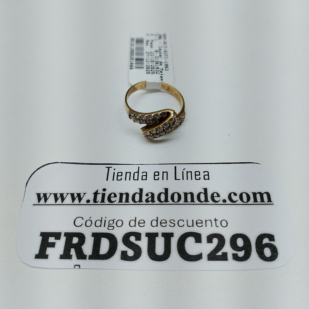 K1 2,70 GRMS 10 K ESPECIFICACIONES COMPLEMENTARIAS ANILLITO CON PIEDRAS DE BLANC (SEMINUEVO)