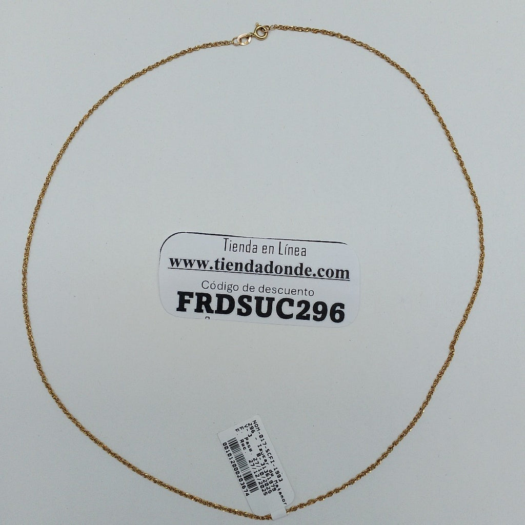 K1 2,20 GRMS 14 K ESPECIFICACIONES COMPLEMENTARIAS CADENA TEJIDO ESPECIAL TIPO T (SEMINUEVO)