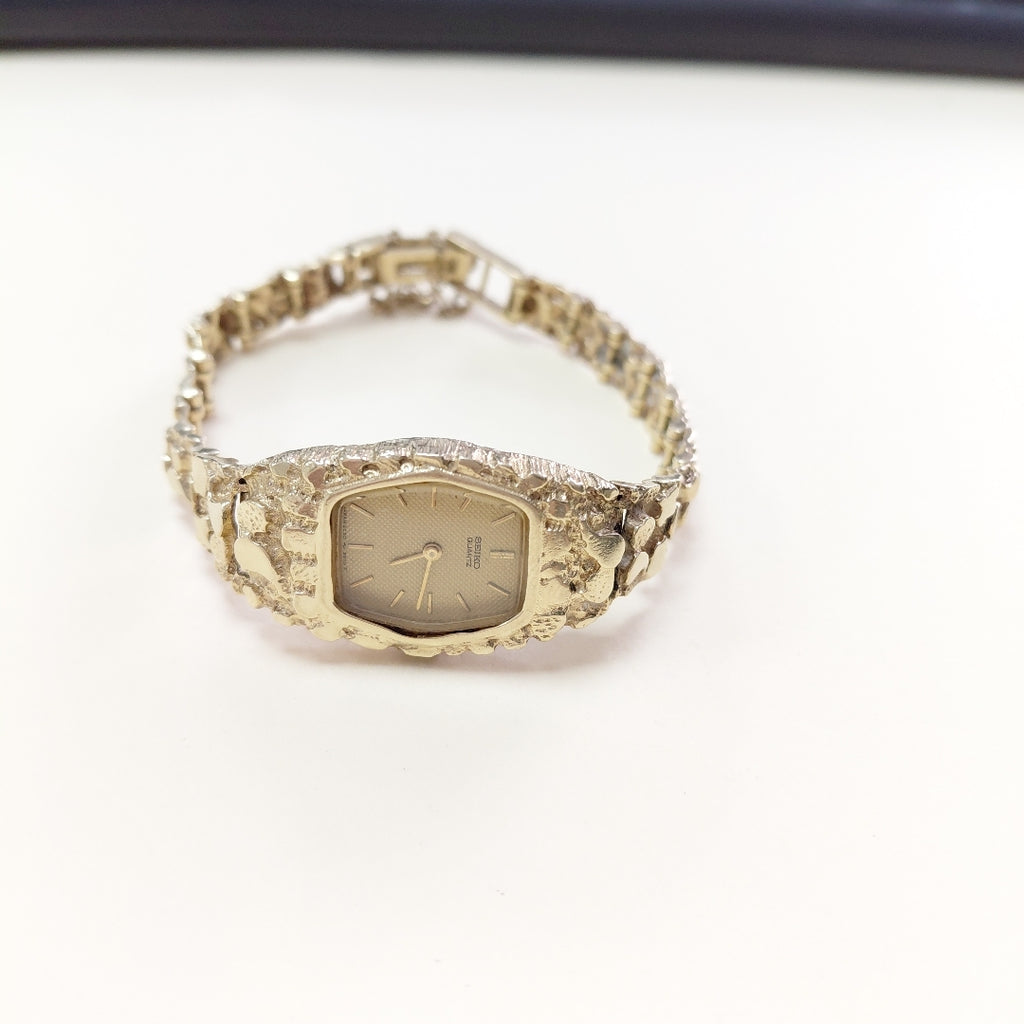 RELOJ CAJA Y PULSO ORO ORO 10 K 23.6 GRMS (SEMINUEVO)