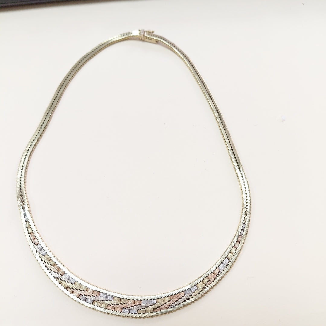 GARGANTILLA ORO COMBINADO 14 K 32.1 GRMS (SEMINUEVO)