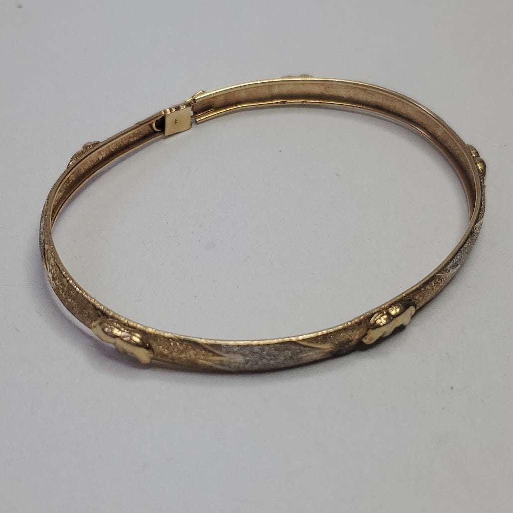 PULSERA RIGIDA ORO, RODIADO 14 K 6.1 GRMS (SEMINUEVO)