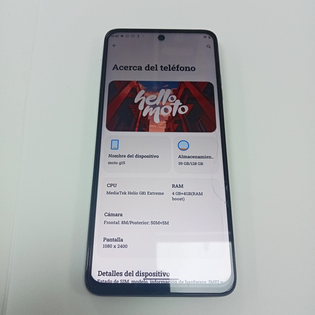 CELULAR MOTOROLA MOTO G15 XT2521-2 (2025) 128 GB 4 GB RAM (SEMINUEVO)