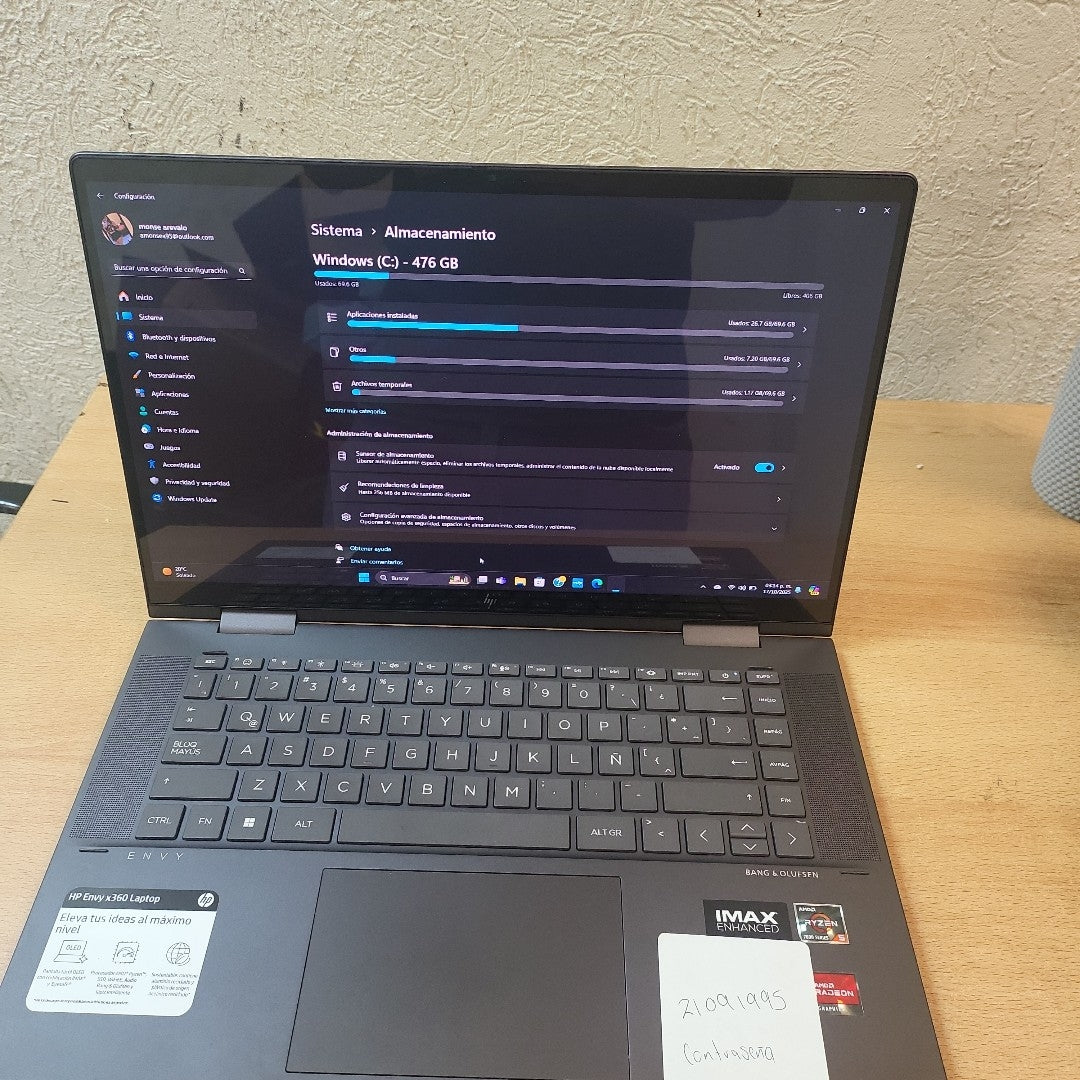 LAPTOP HP ENVY X360 15-FH0000LA (2 EN 1) (2023) 512 GB SSD 8 GB RAM (SEMINUEVO)