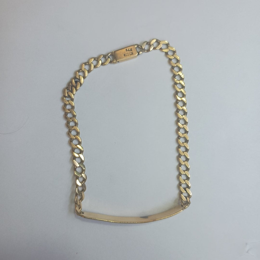 K1 12,00 GRMS 14 K ESPECIFICACIONES COMPLEMENTARIAS ESCLAVA 14K PLACA LISA (SEMINUEVO)