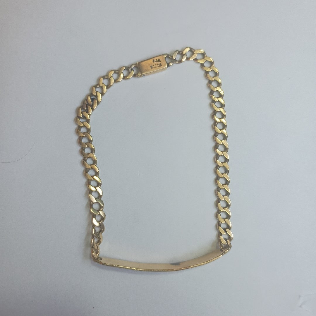 K1 12,00 GRMS 14 K ESPECIFICACIONES COMPLEMENTARIAS ESCLAVA 14K PLACA LISA (SEMINUEVO)