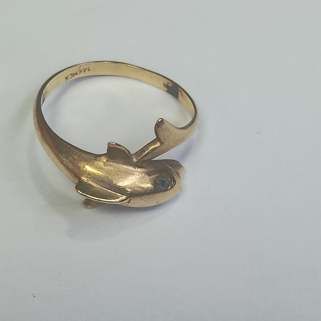 K1 3,00 GRMS 14 K ESPECIFICACIONES COMPLEMENTARIAS ANILLITO LIG MALT MTV DELFIN (SEMINUEVO)