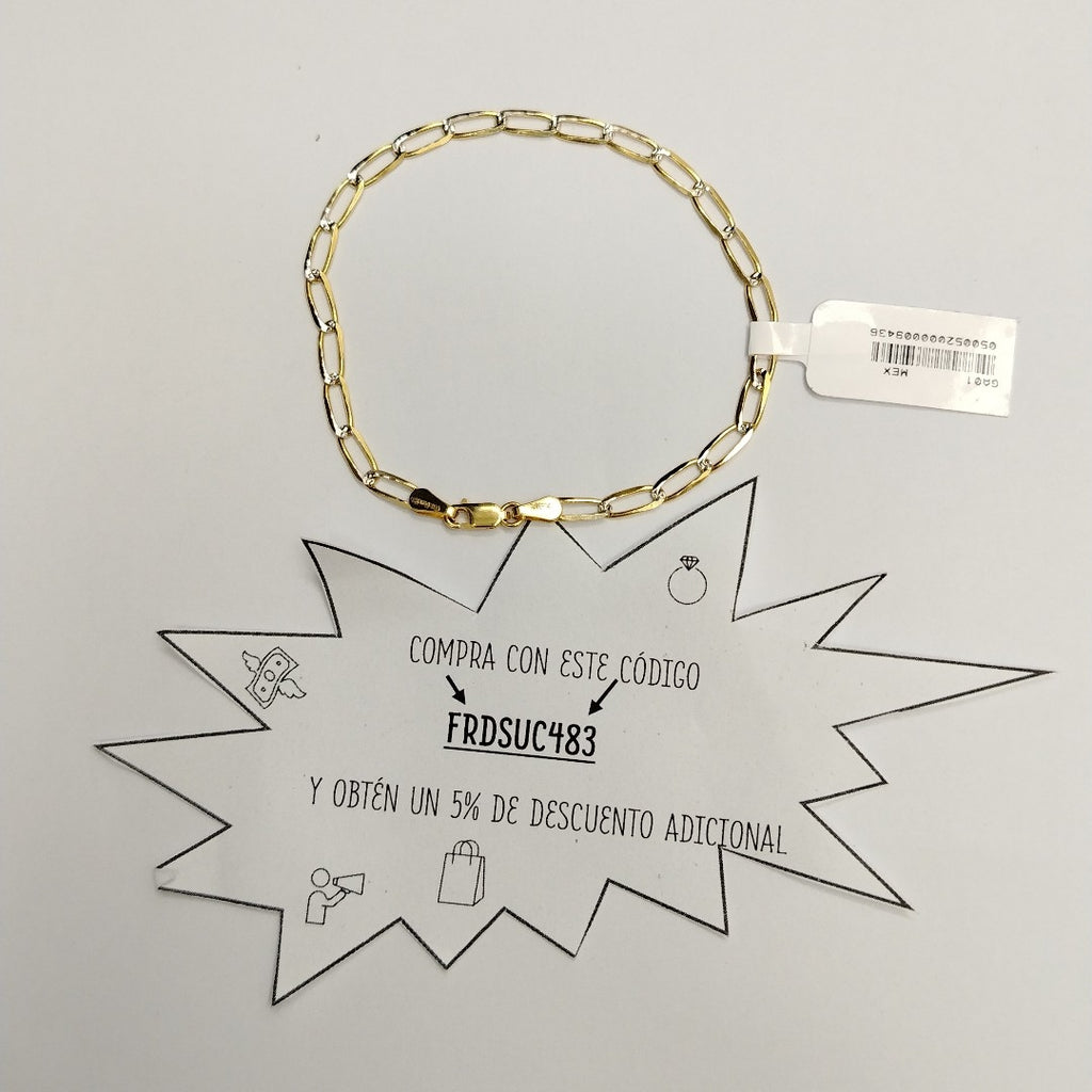 PULSERA TEJIDO ESLABONES 4.6G 21 CM (NUEVO)