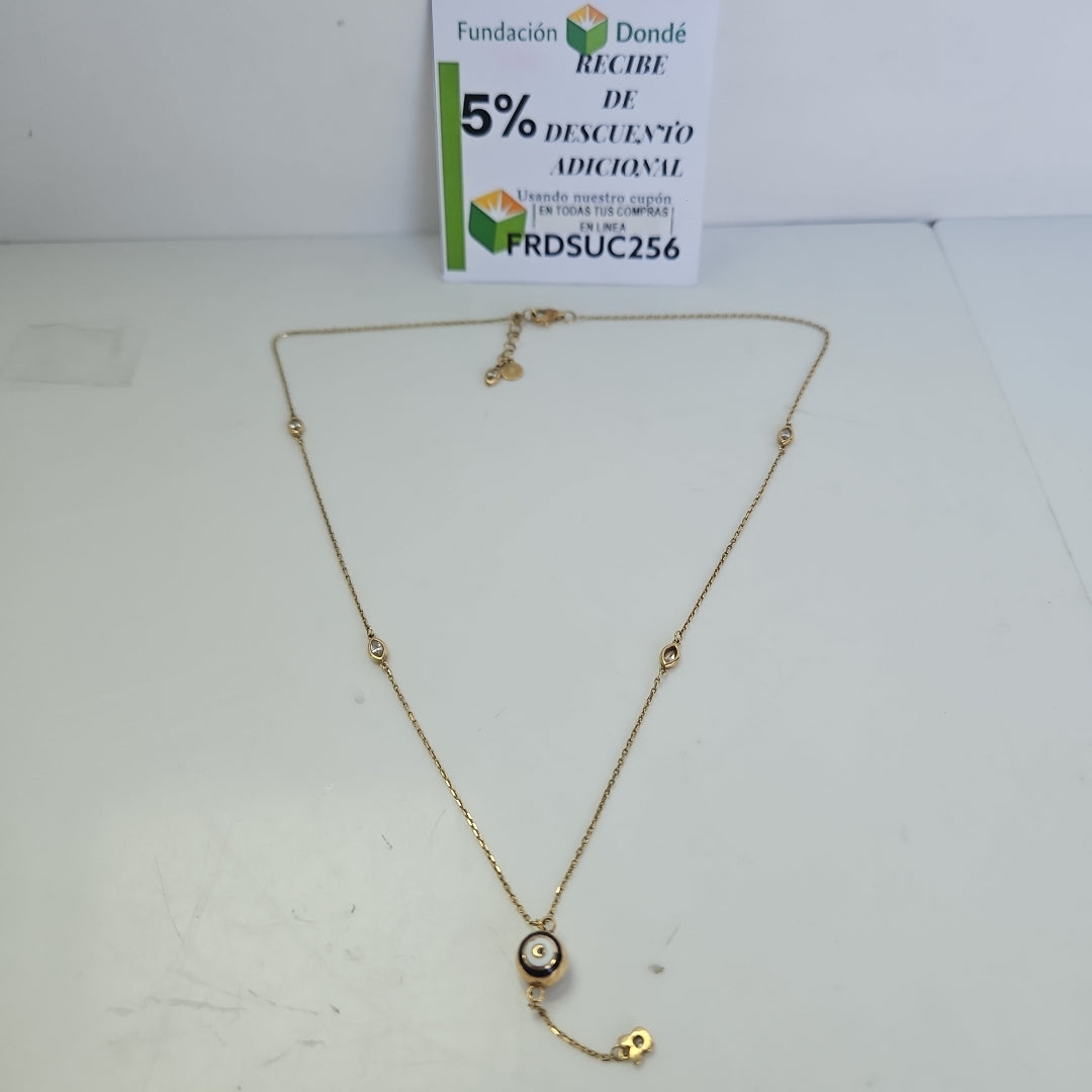 K1 4,60 GRMS 14 K ESPECIFICACIONES COMPLEMENTARIAS AHOGADOR CON DIJE ESFERA (SEMINUEVO)