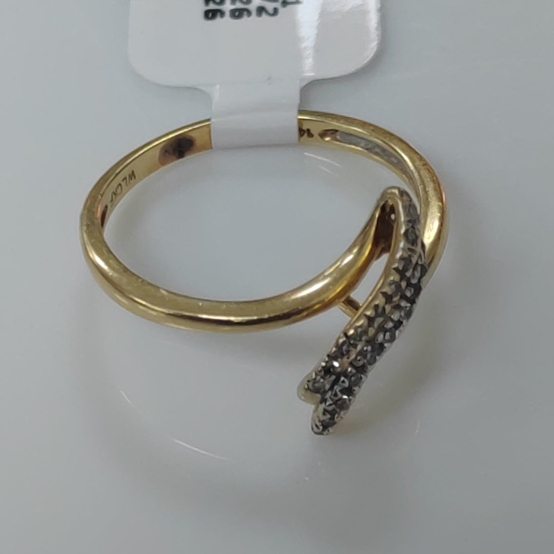 K1 1,90 GRMS 14 K ESPECIFICACIONES COMPLEMENTARIAS ANILLITO CON CIRCONIAS (SEMINUEVO)