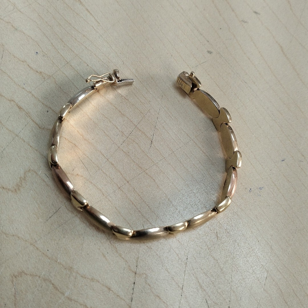 PULSERA ORO COMBINADO 10 K 14 GRMS (SEMINUEVO)