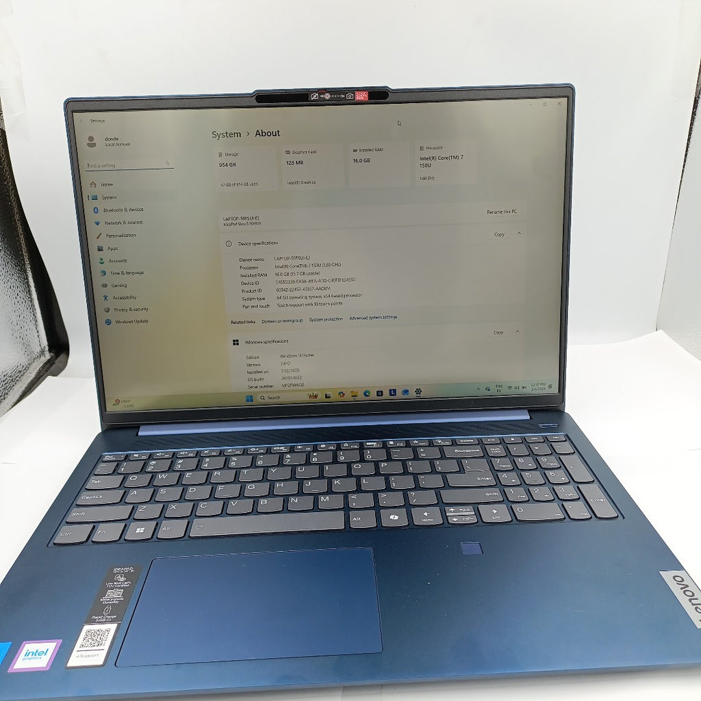 LAPTOP LENOVO IDEAPAD SLIM 5 16IRU9 (2024) 1 TB SSD 16 GB RAM (SEMINUEVO)