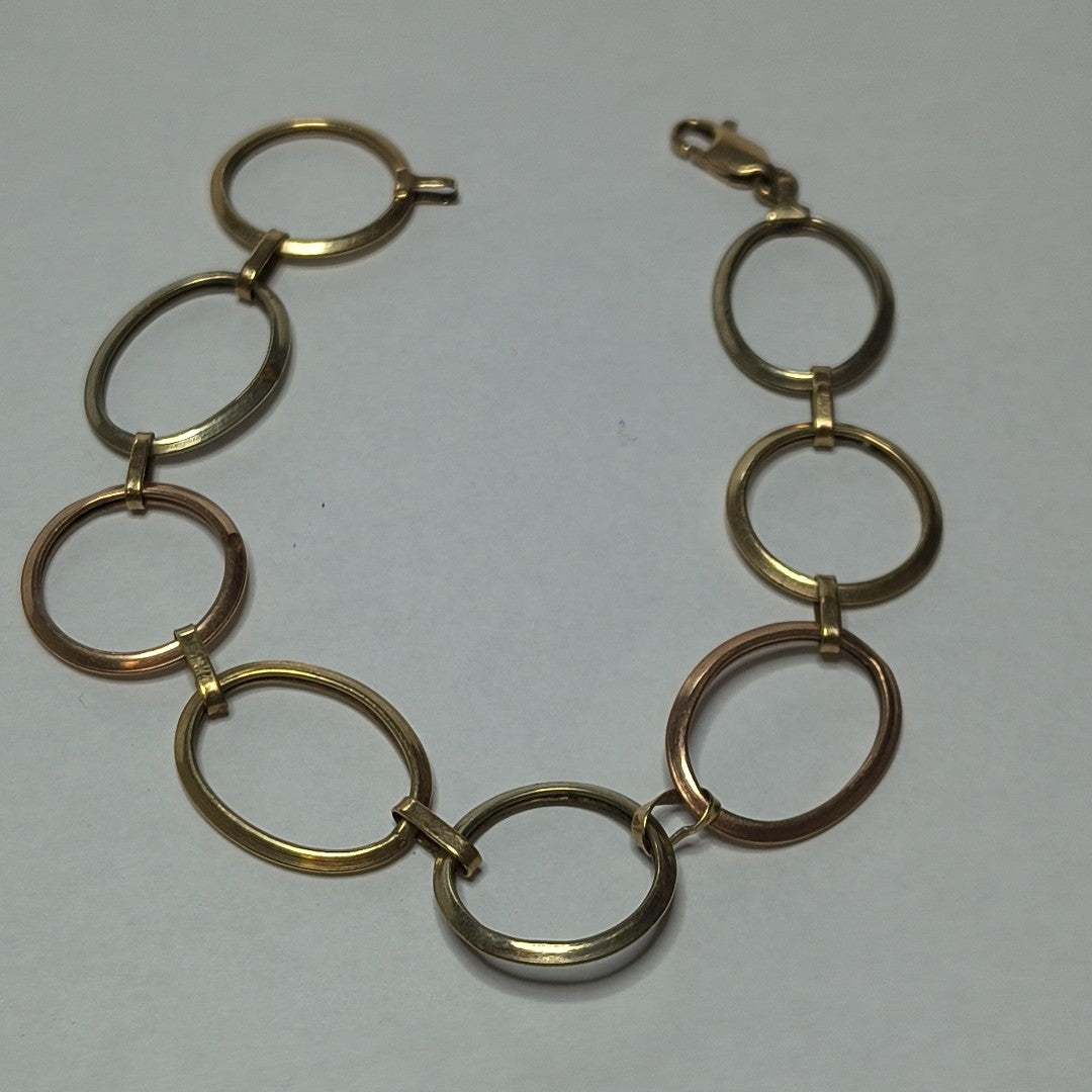 PULSERA ORO COMBINADO 10 K 7.3 GRMS (SEMINUEVO)