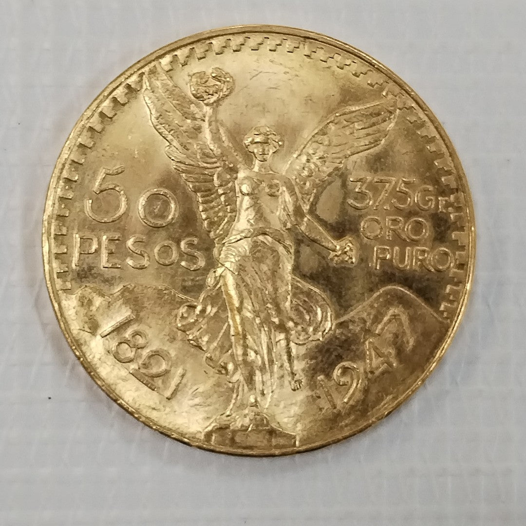 K1 41.6 GRMS 21 K IDENTIFICACIÓN MONEDA NOMINATIVA MONEDAS PESOS 50 PESO (SEMINUEVO)