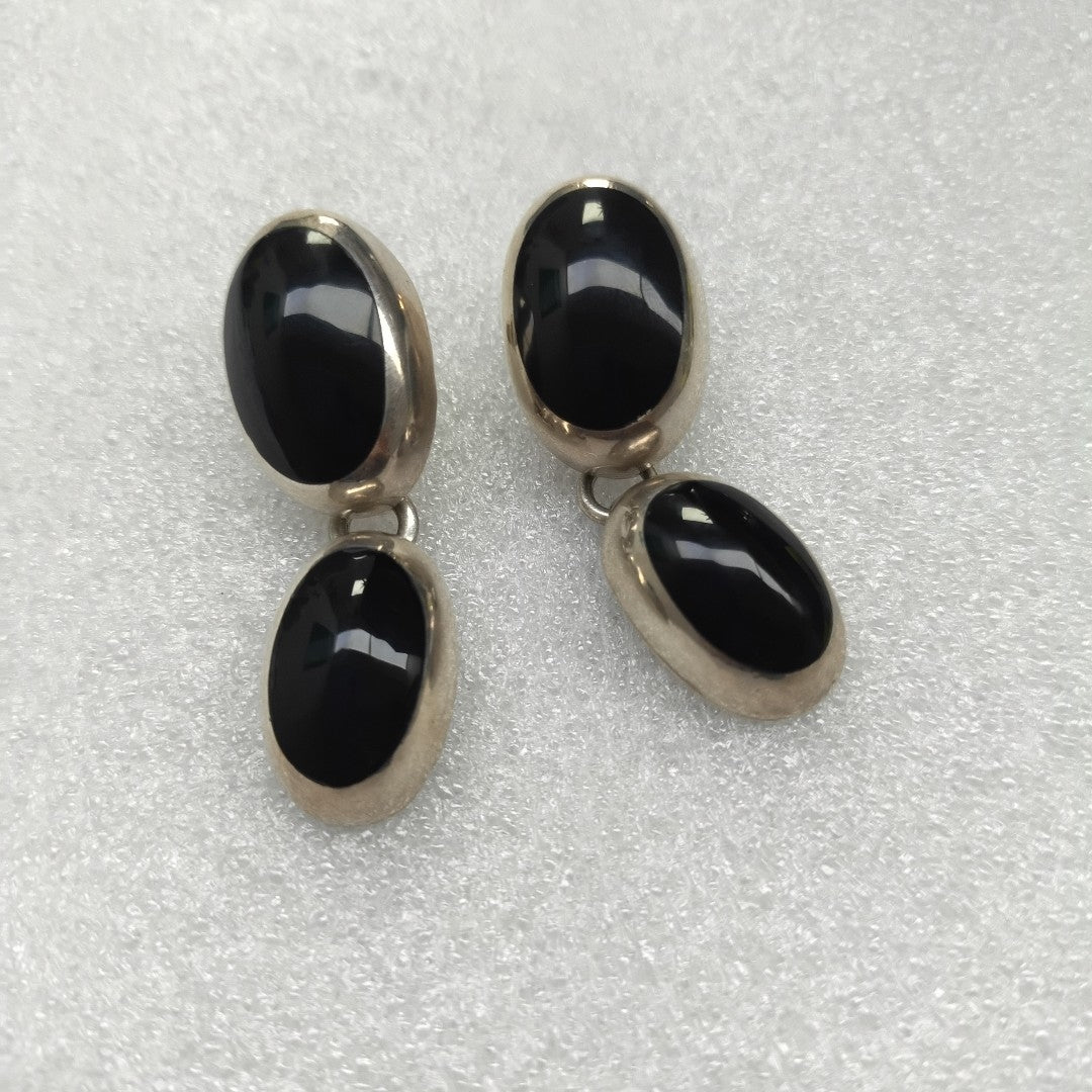 BROQUELES PAR, GARGANTILLA PLATA 156.4 GRMS (SEMINUEVO)