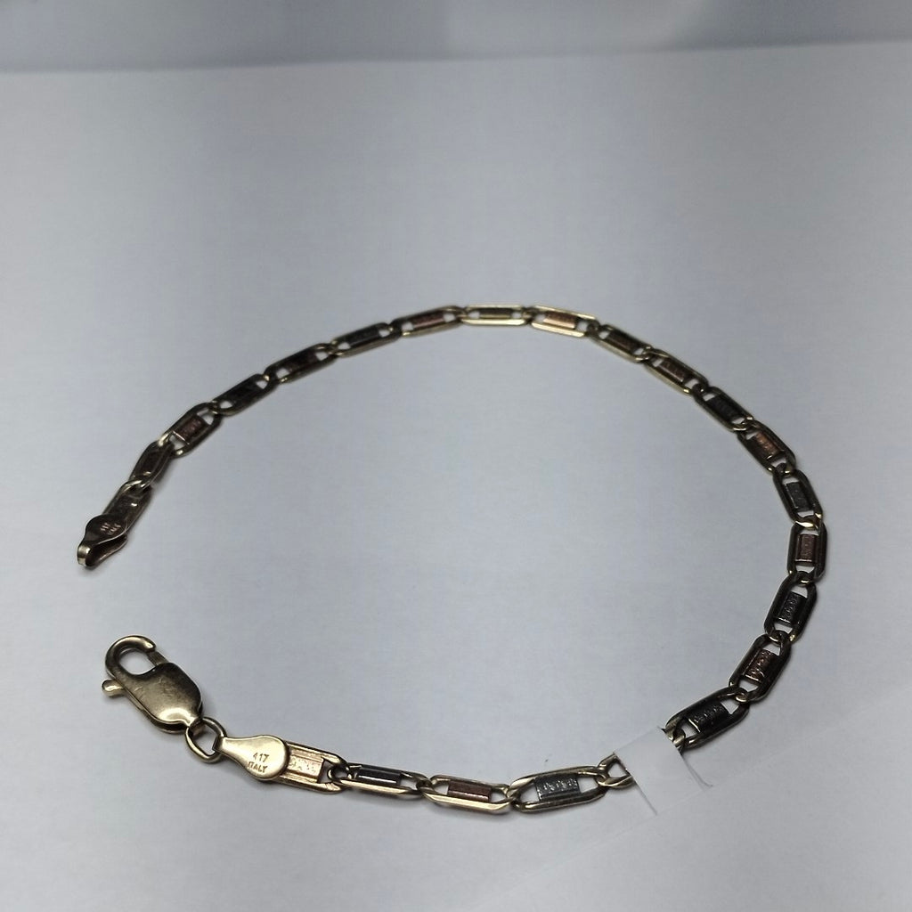 PULSERA ORO COMBINADO 10 K 4.9 GRMS (SEMINUEVO)