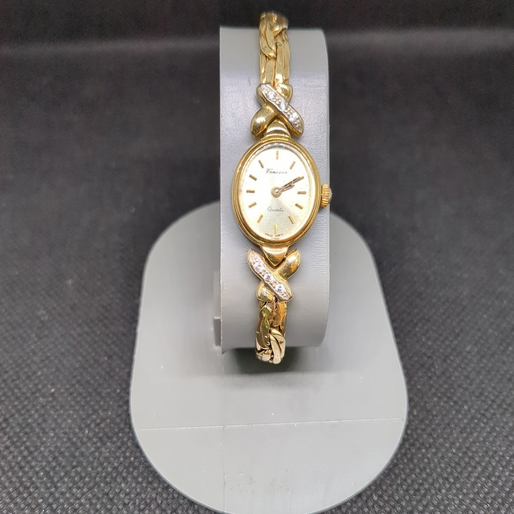RELOJ CAJA Y PULSO ORO ORO 14 K 17.9 GRMS (SEMINUEVO)