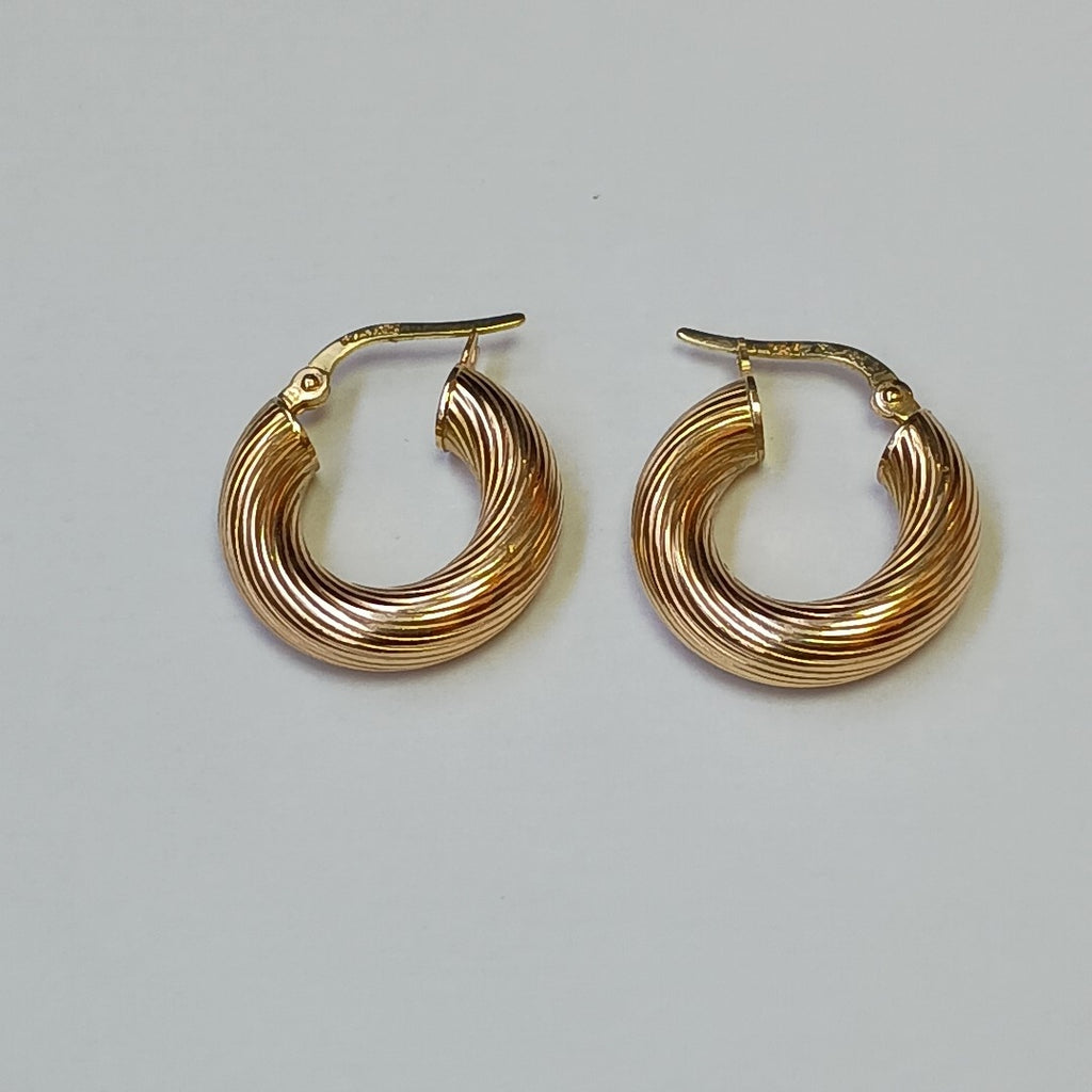 K1 2,40 GRMS 14 K ESPECIFICACIONES COMPLEMENTARIAS PAR DE ARRACADAS CON DISEÑO R (SEMINUEVO)