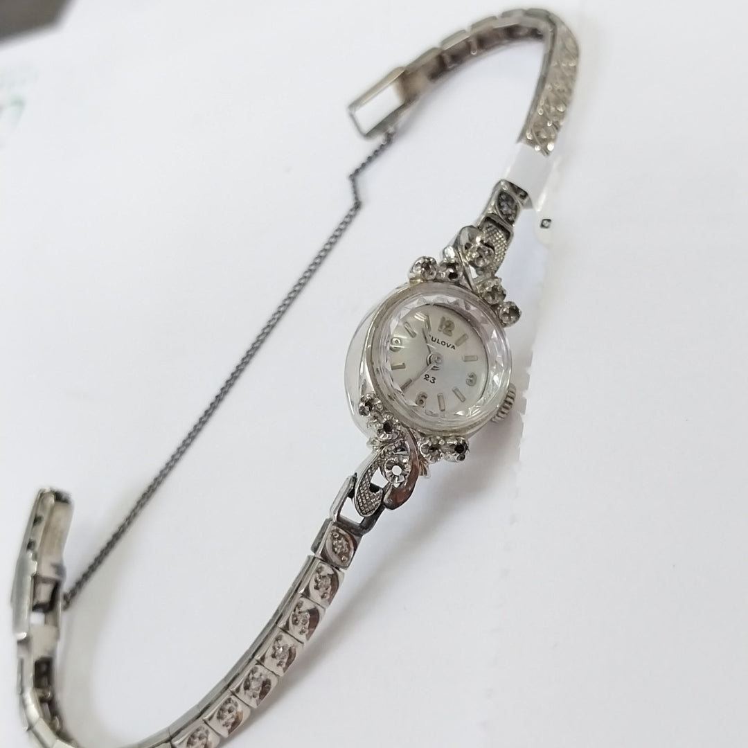 RELOJ CAJA Y PULSO ORO ORO BLANCO 14 K 15,00 GRMS (SEMINUEVO)