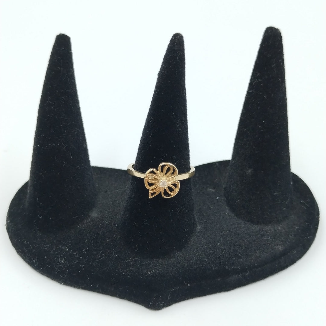 K1 1,80 GRMS 14 K ESPECIFICACIONES COMPLEMENTARIAS ANILLITO FMA FLOR C CIRC #5 (SEMINUEVO)