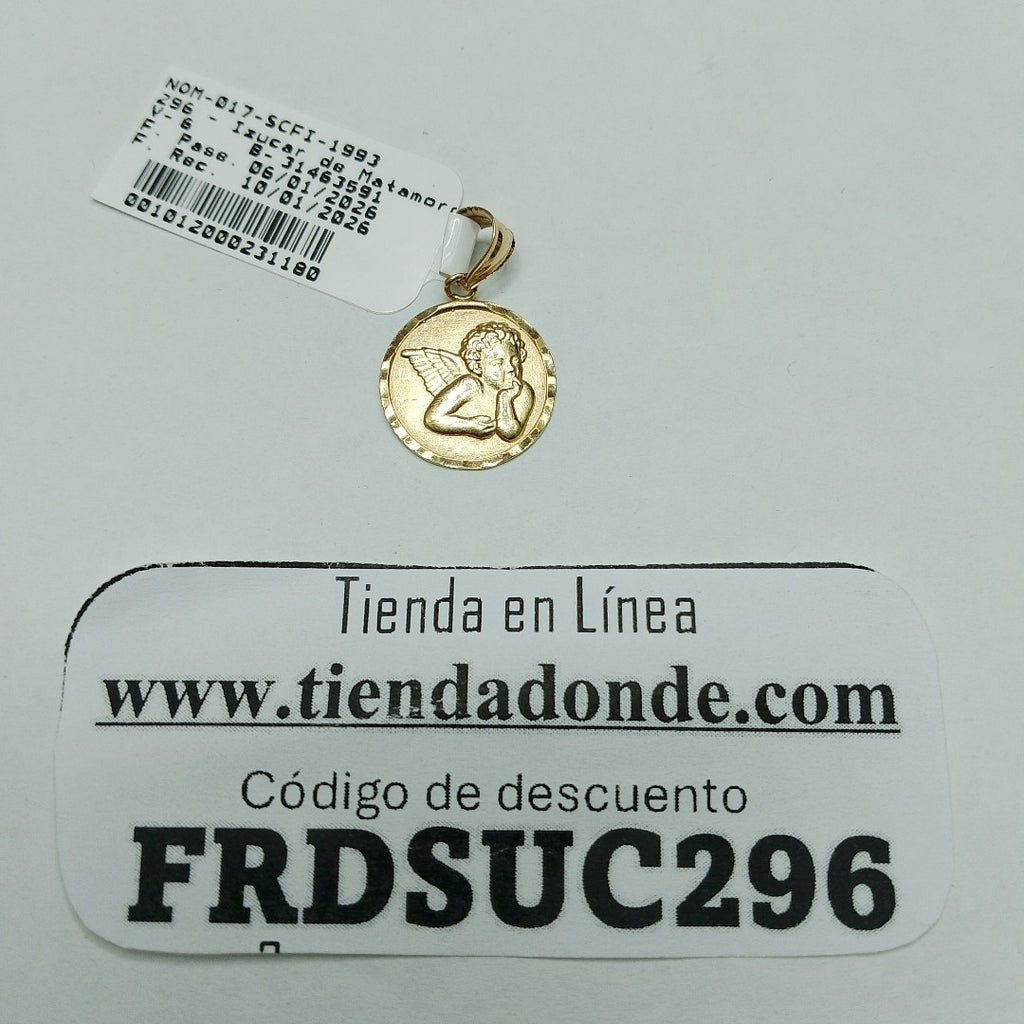 K1 1,60 GRMS 14 K ESPECIFICACIONES COMPLEMENTARIAS MEDALLA RELIGIOSA ANGELITO (SEMINUEVO)