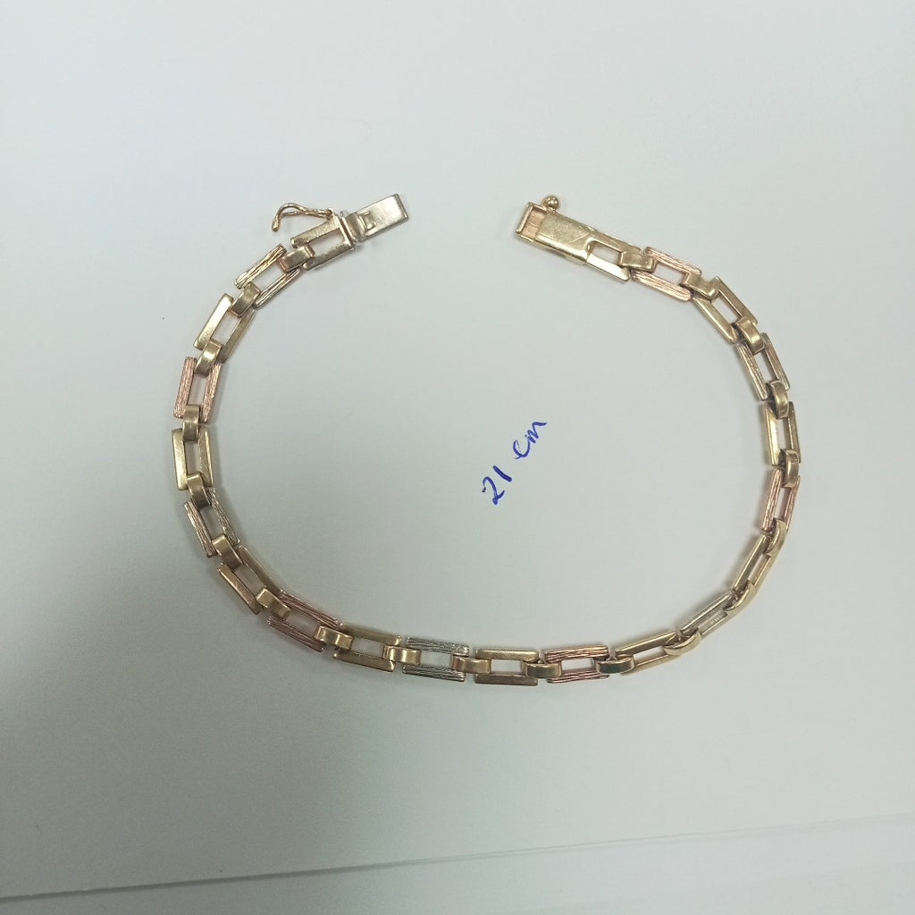PULSERA ORO COMBINADO 14 K 10,20 GRMS (SEMINUEVO)