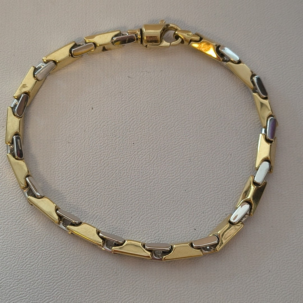 PULSERA ORO COMBINADO 14 K 13,90 GRMS (SEMINUEVO)