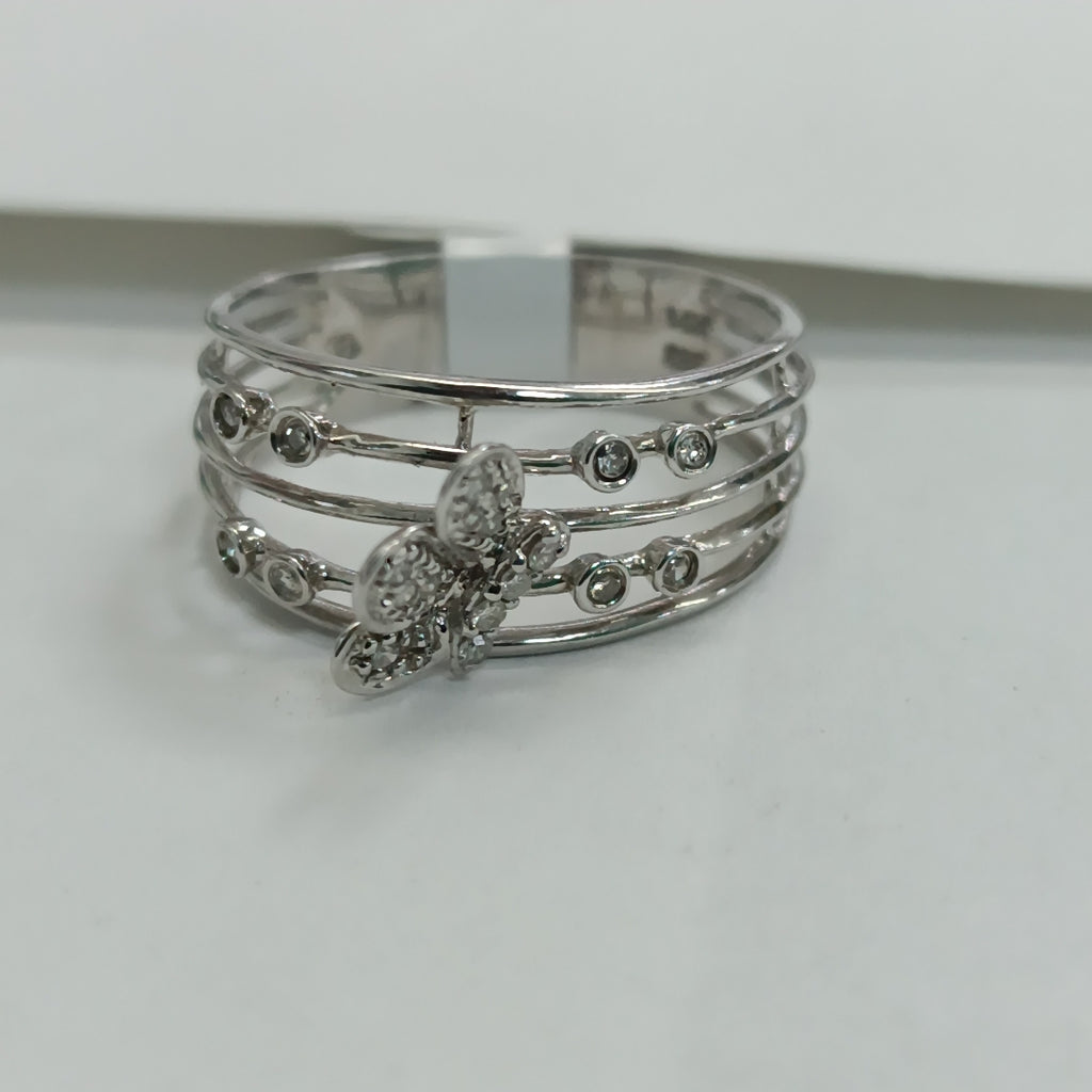 ANILLO ORO BLANCO 14 K 3.6 GRMS (SEMINUEVO)