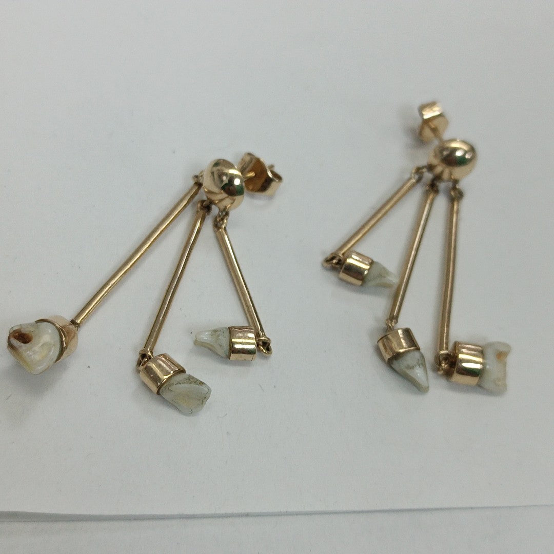 BROQUELES PAR ORO 14 K 5.9 GRMS (SEMINUEVO)