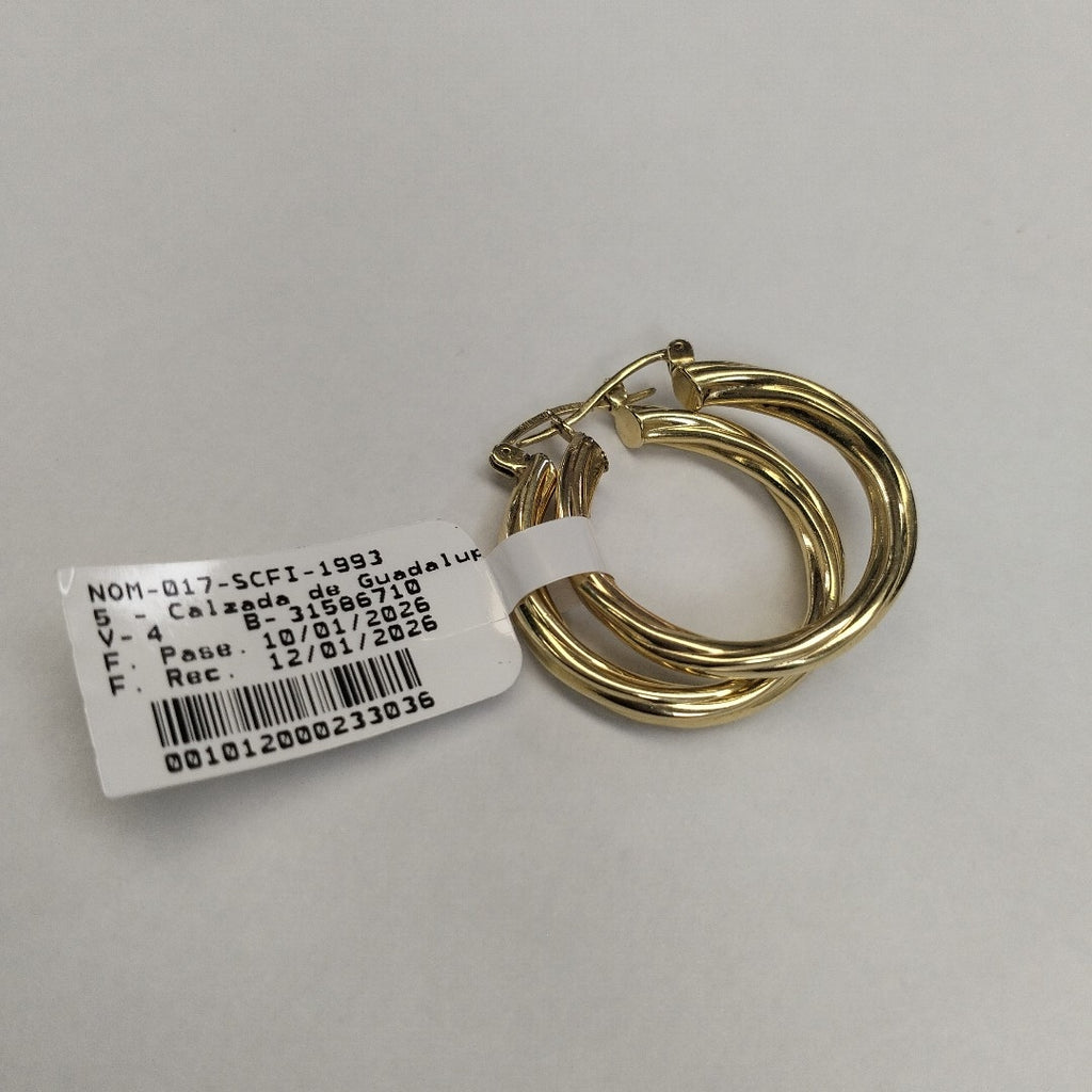 K1 4,40 GRMS 14 K ESPECIFICACIONES COMPLEMENTARIAS PAR DE ARRACADAS TROQUELADAS (SEMINUEVO)