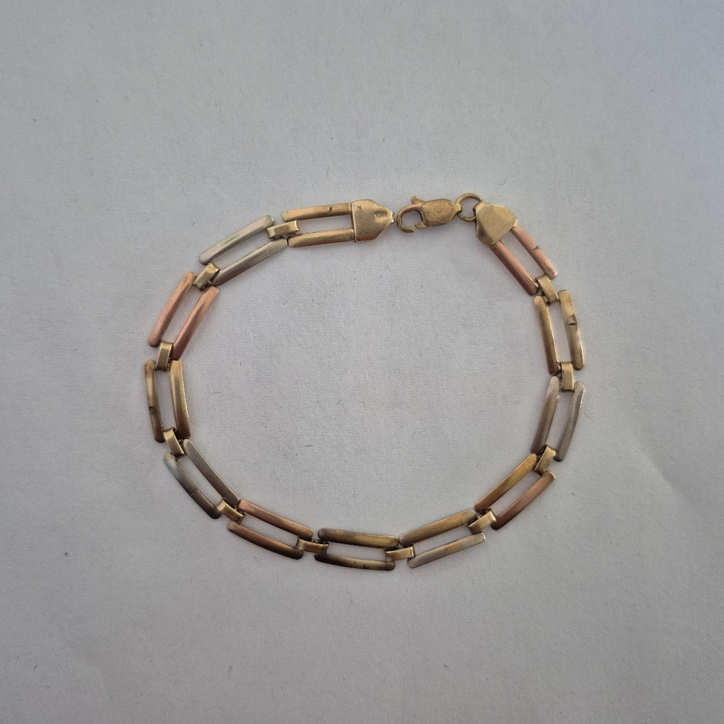 PULSERA ORO COMBINADO 10 K 4,80 GRMS (SEMINUEVO)