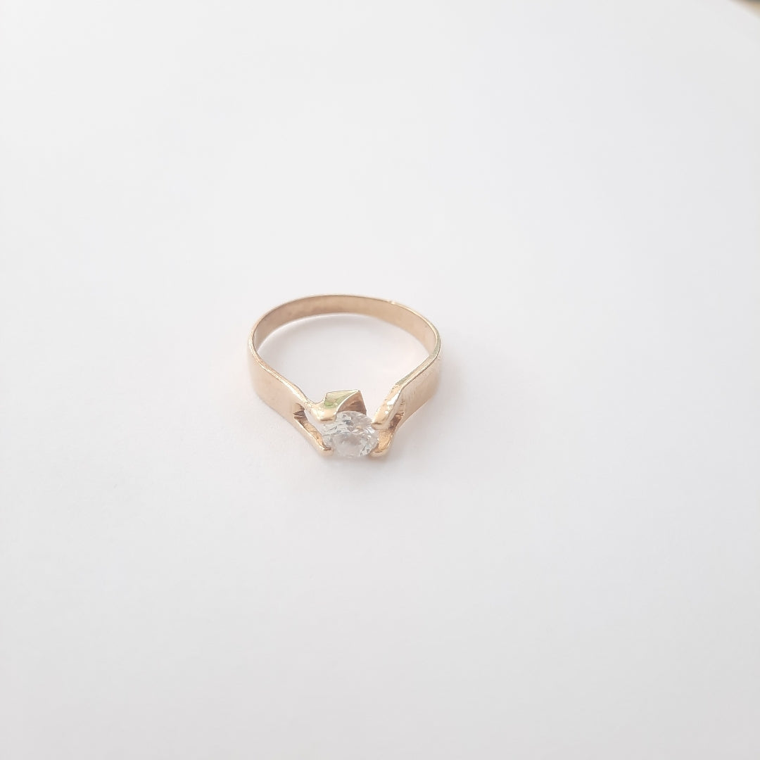 ANILLITO, SOLITARIO ORO 14 K 2.4 GRMS (SEMINUEVO)