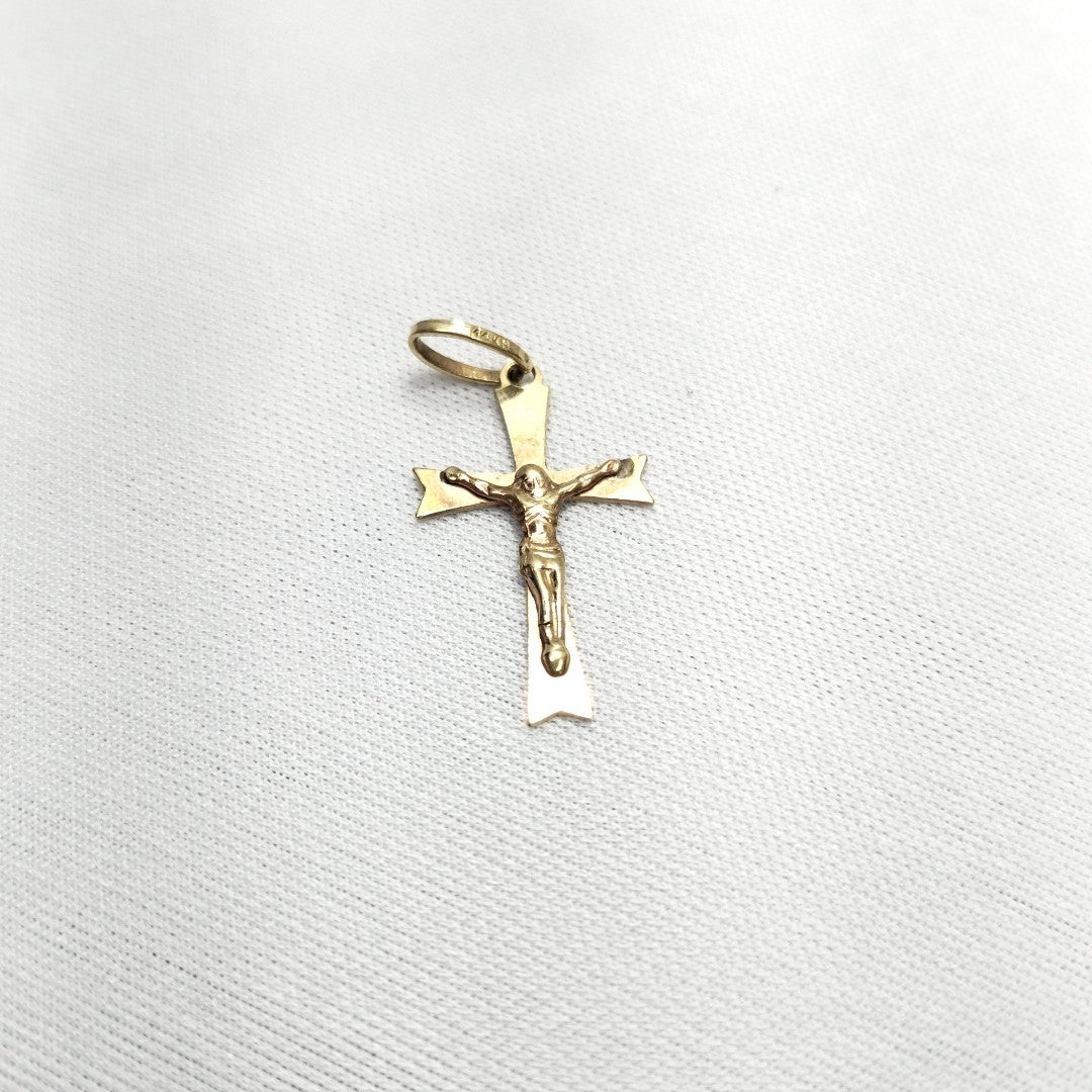 CRUCIFIJO ORO 14 K 0.9 GRMS (SEMINUEVO)
