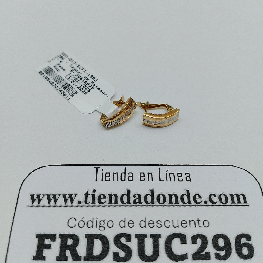 BROQUELES PAR ORO 14 K 1 GRMS (SEMINUEVO)