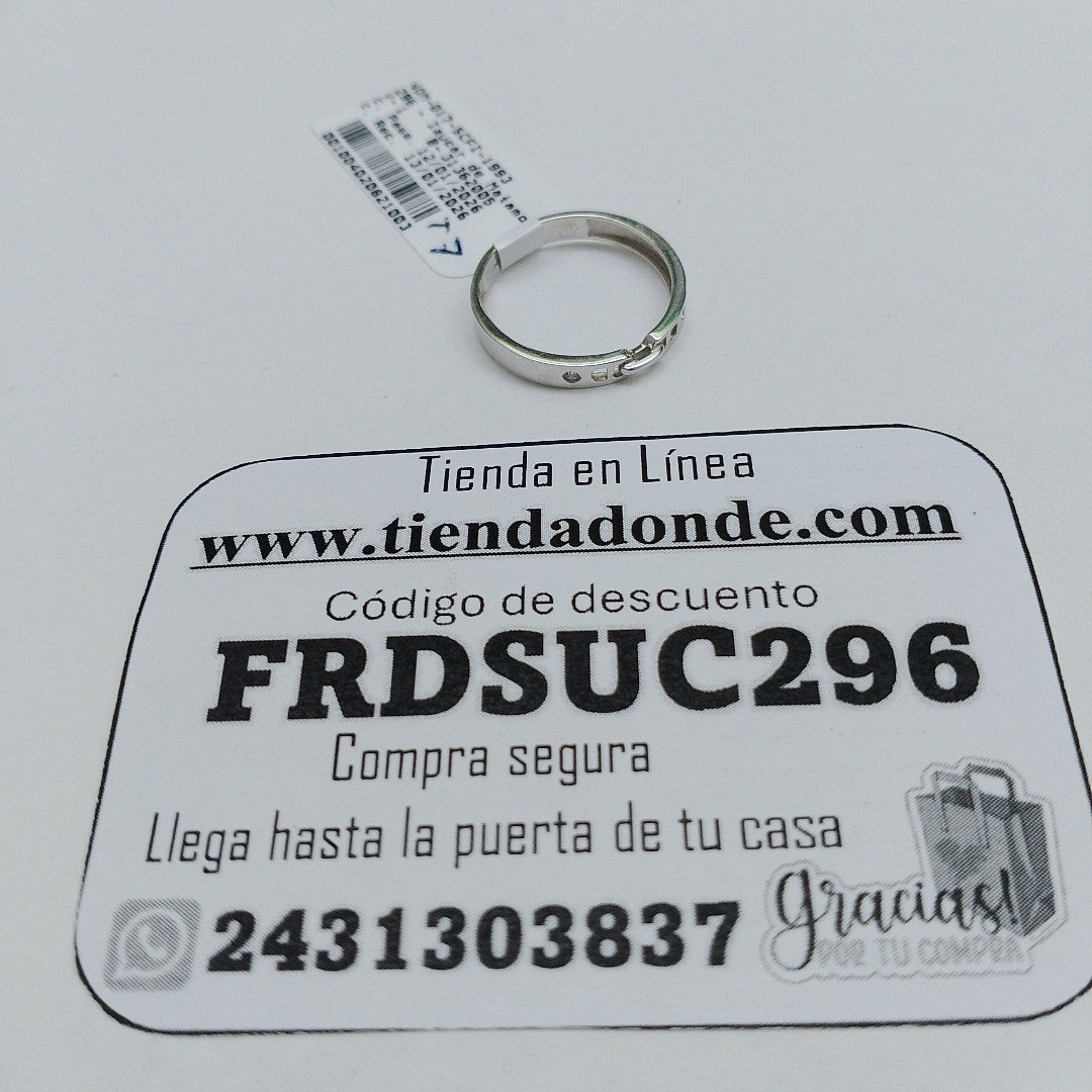 ANILLITO ORO BLANCO 14 K 1.8 GRMS (SEMINUEVO)