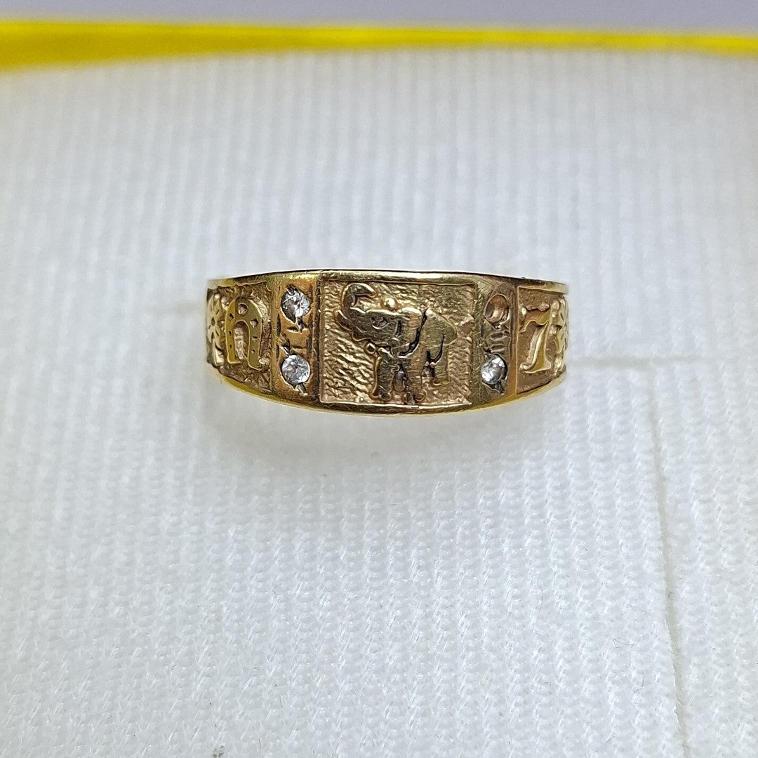 ARGOLLA DE LA SUERTE ORO 14 K 2.6 GRMS (SEMINUEVO)