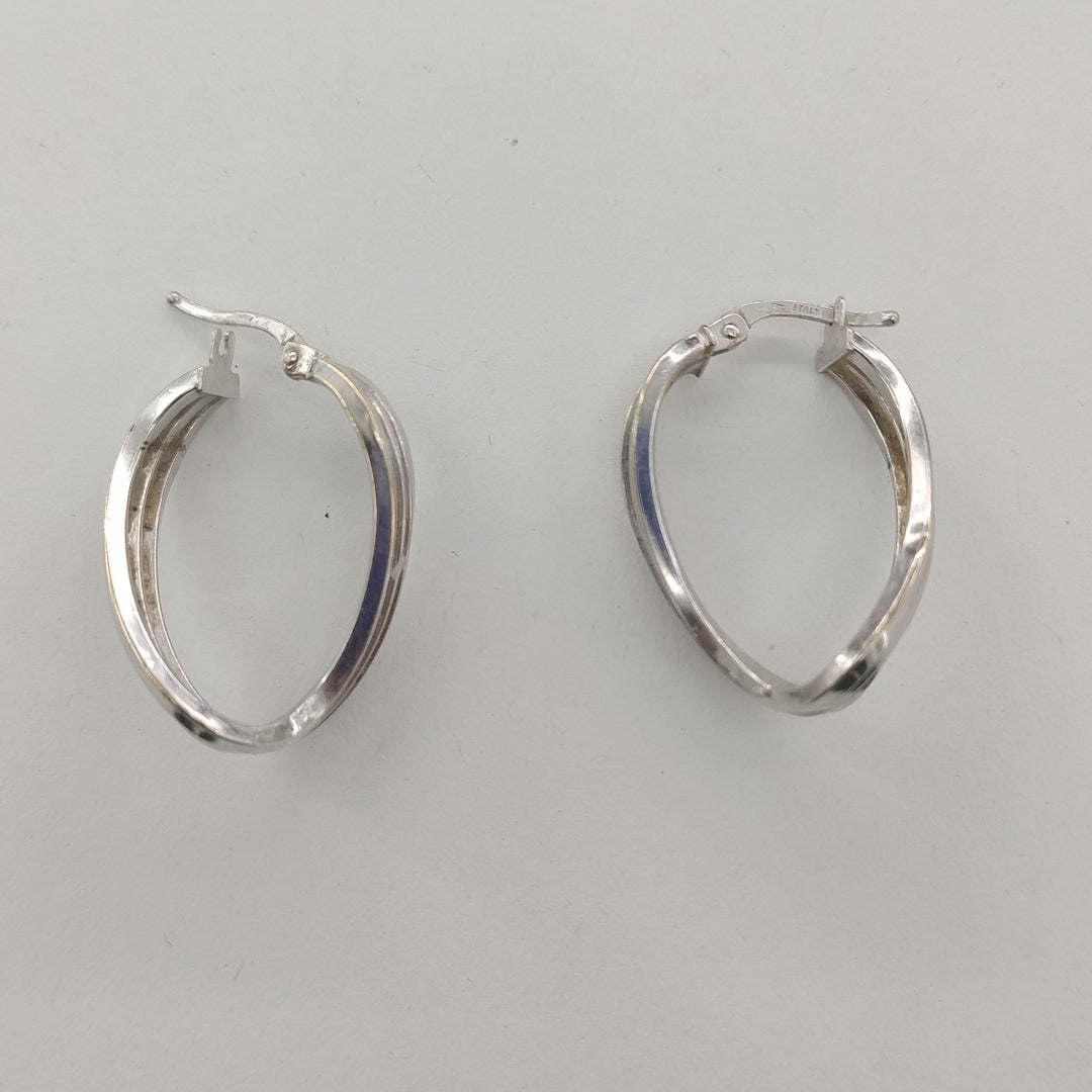 ARRACADAS PAR ORO BLANCO 14 K 3.3 GRMS (SEMINUEVO)