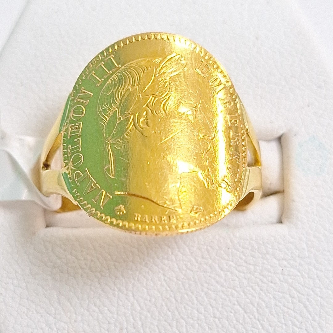 K1 6,00 GRMS 18 K ESPECIFICACIONES COMPLEMENTARIAS ANILLO MTVO MONEDA (SEMINUEVO)