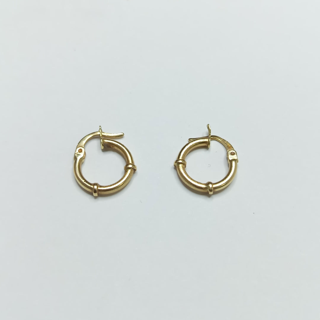 ARRACADAS PAR ORO 14 K 1.5 GRMS (SEMINUEVO)