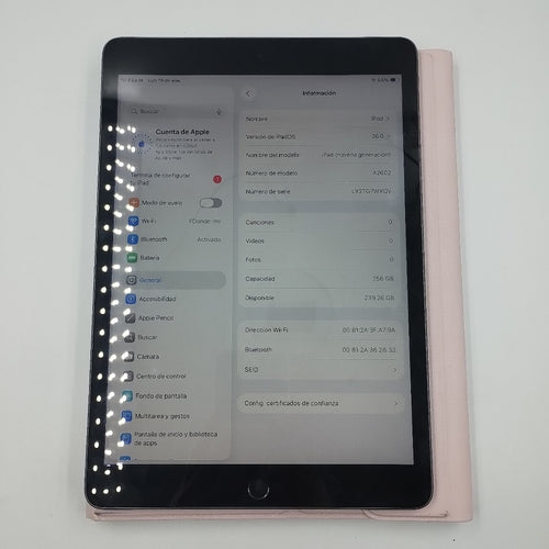 TABLETA APPLE IPAD 9 A2602 256 GB 3 GB RAM (SEMINUEVO)
