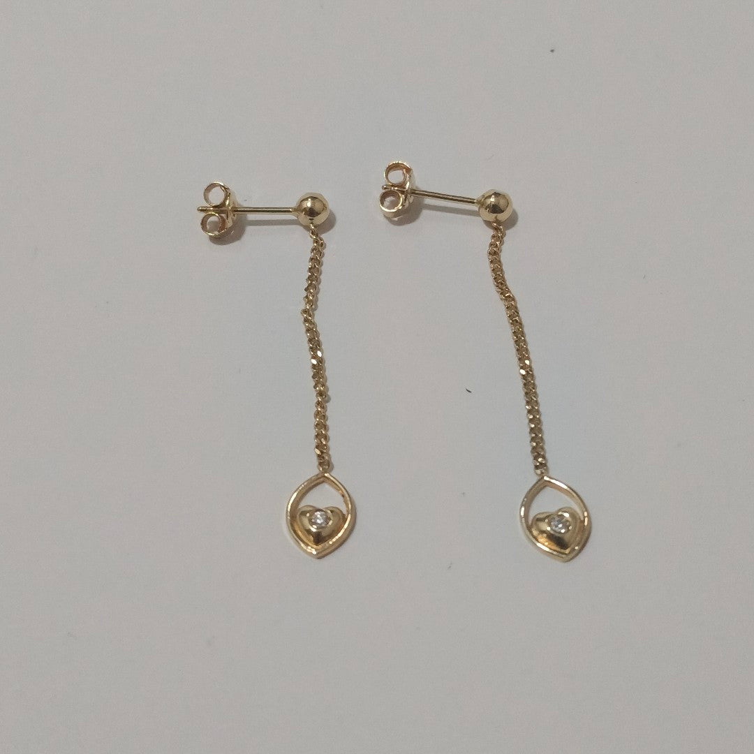 K1 1,60 GRMS 14 K ESPECIFICACIONES COMPLEMENTARIAS ARETES SEMILARGOS TIPO BROQUE (SEMINUEVO)