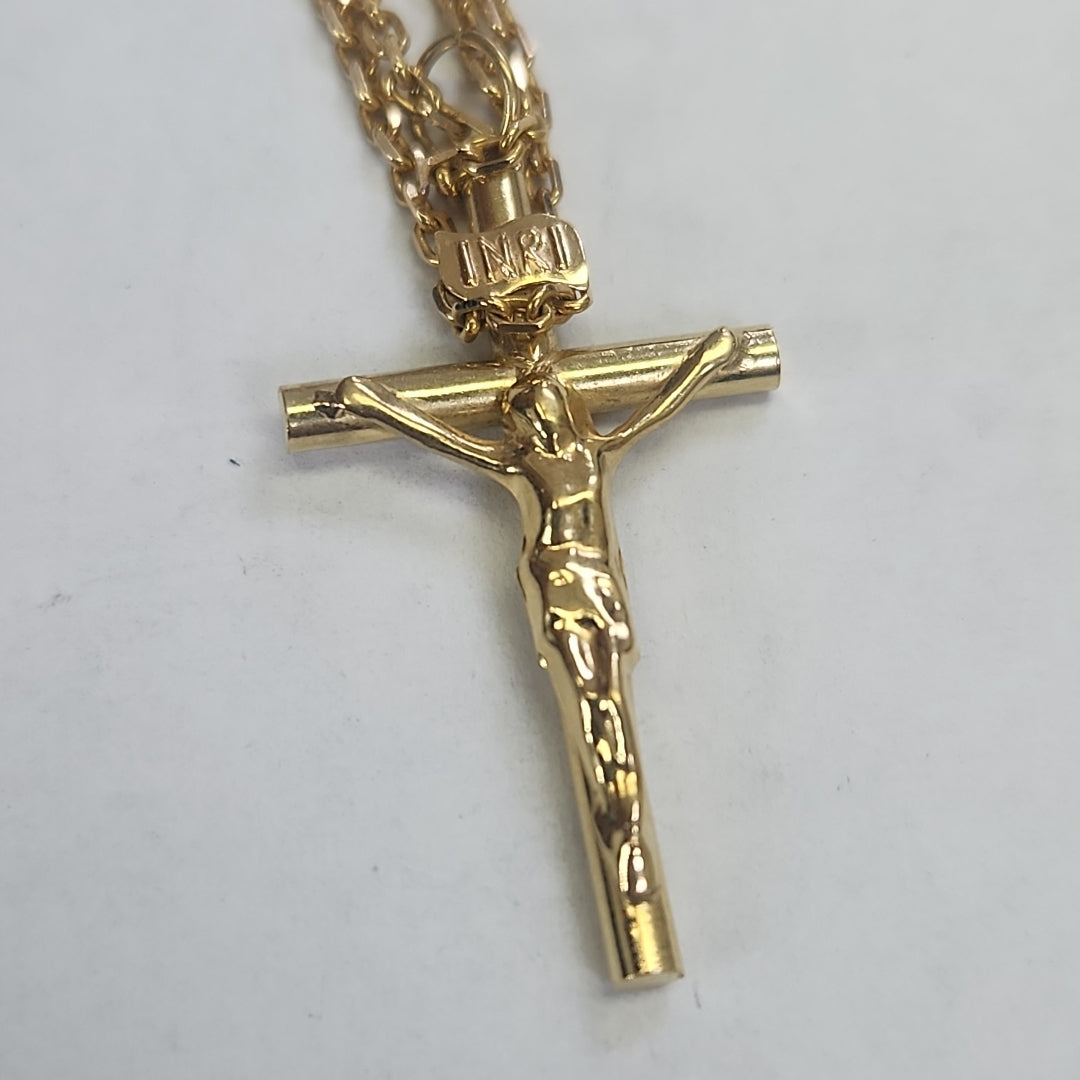 CADENA, CRUZ ORO 18 K 3.8 GRMS (SEMINUEVO)