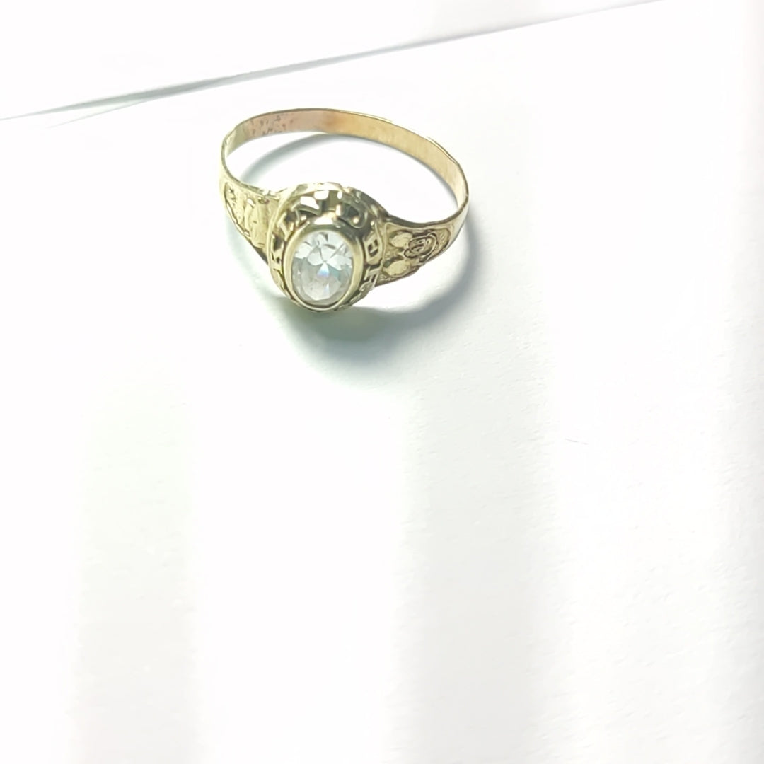 ANILLO DE GRADUACIÓN ORO 10 K 1 GRMS (SEMINUEVO)